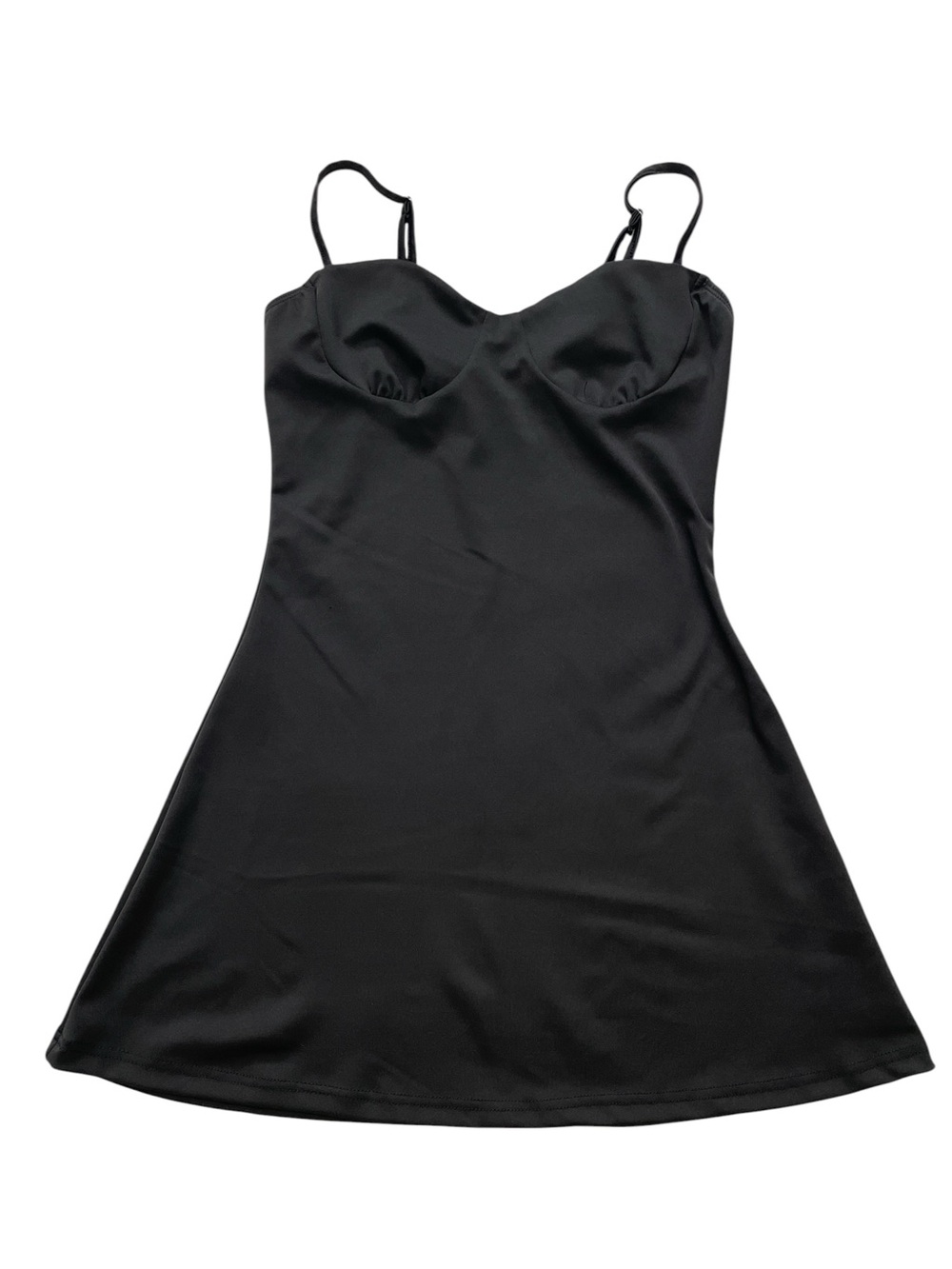 Black Slip Dress with Adjustable Straps. 
Size M